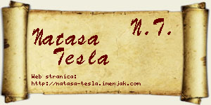 Nataša Tesla vizit kartica